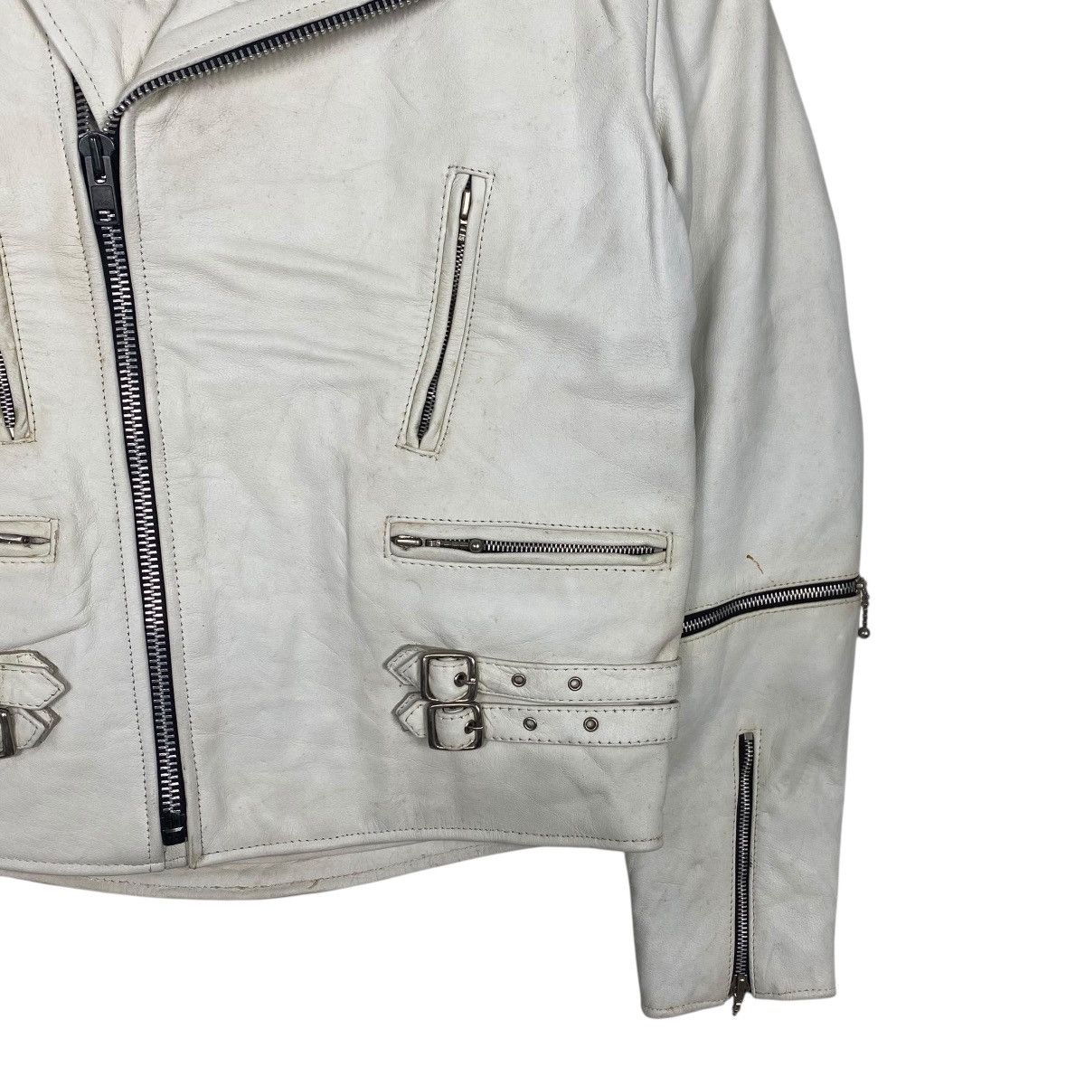 Genuine Leather × Vintage Double Collar leather jacket Size US S / EU 44-46 / 1 - 4 Thumbnail