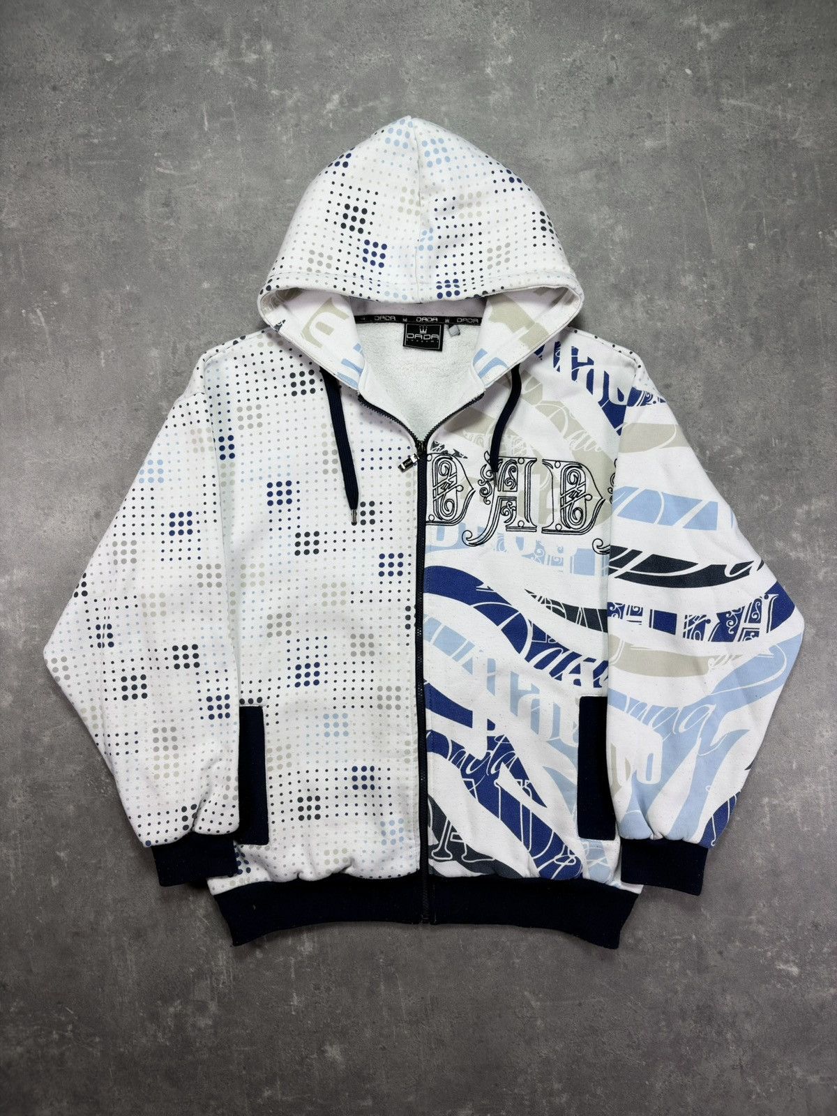 Dada Supreme Two-sided AOP Printed Baggy Zip Hoodie XL XXL