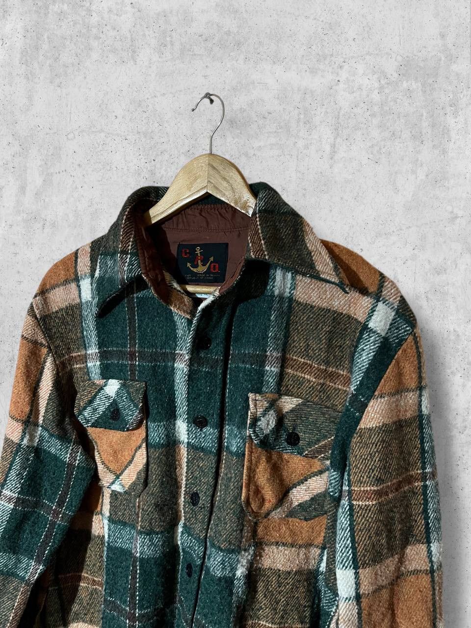 Vintage CPO Made in Taiwan 1970s heritage flannel wool shirt vintage Size US M / EU 48-50 / 2 - 2 Thumbnail