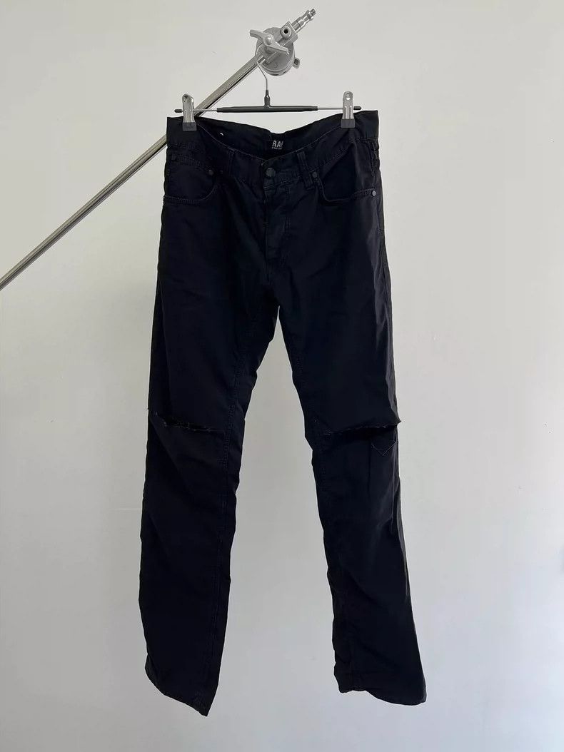 Raf Simons Raf Simons Distressed Black Pants for Men Size US 30 / EU 46 - 1 Thumbnail