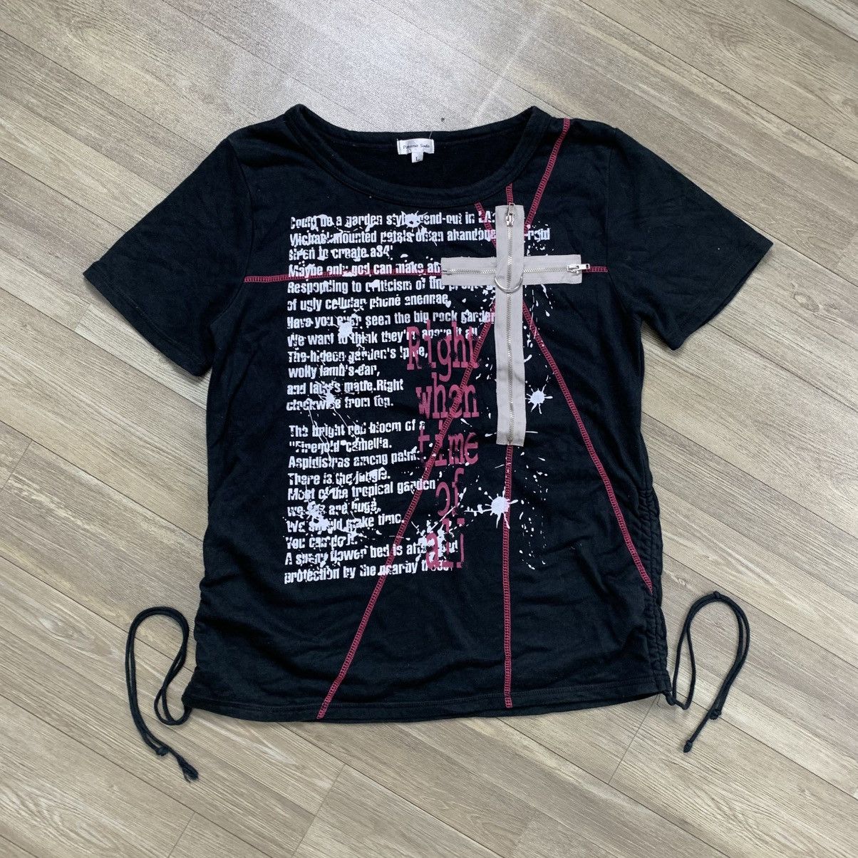 If Six Was Nine × Japanese Brand × Le Grande Bleu (L.G.B.) Panama Soda Cross Zipper ifsixwasnine gothic Tshirt Size L / US 10 / IT 46 - 1 Thumbnail
