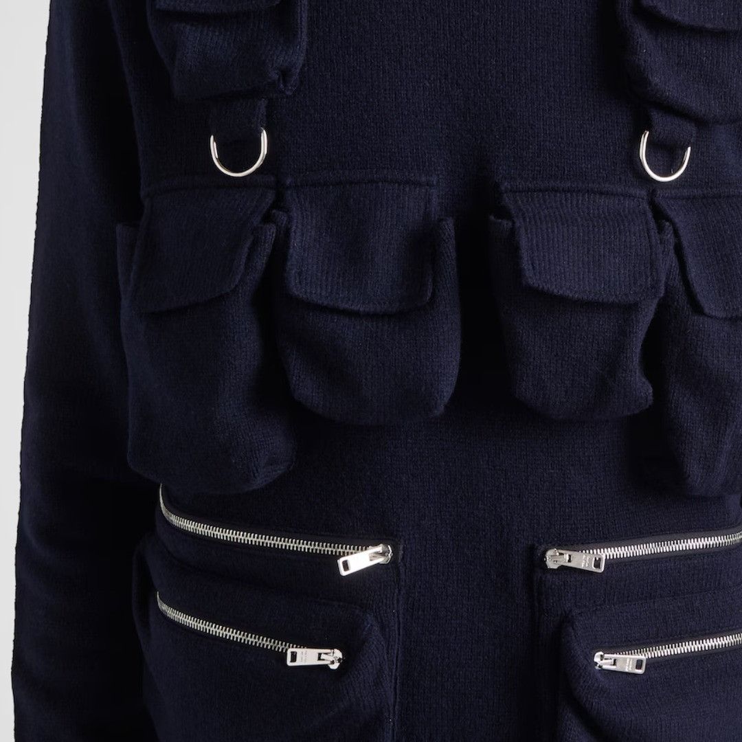 Prada o1bcso1str1025 Shetland Sweater in Blue Size US L / EU 52-54 / 3 - 2 Thumbnail