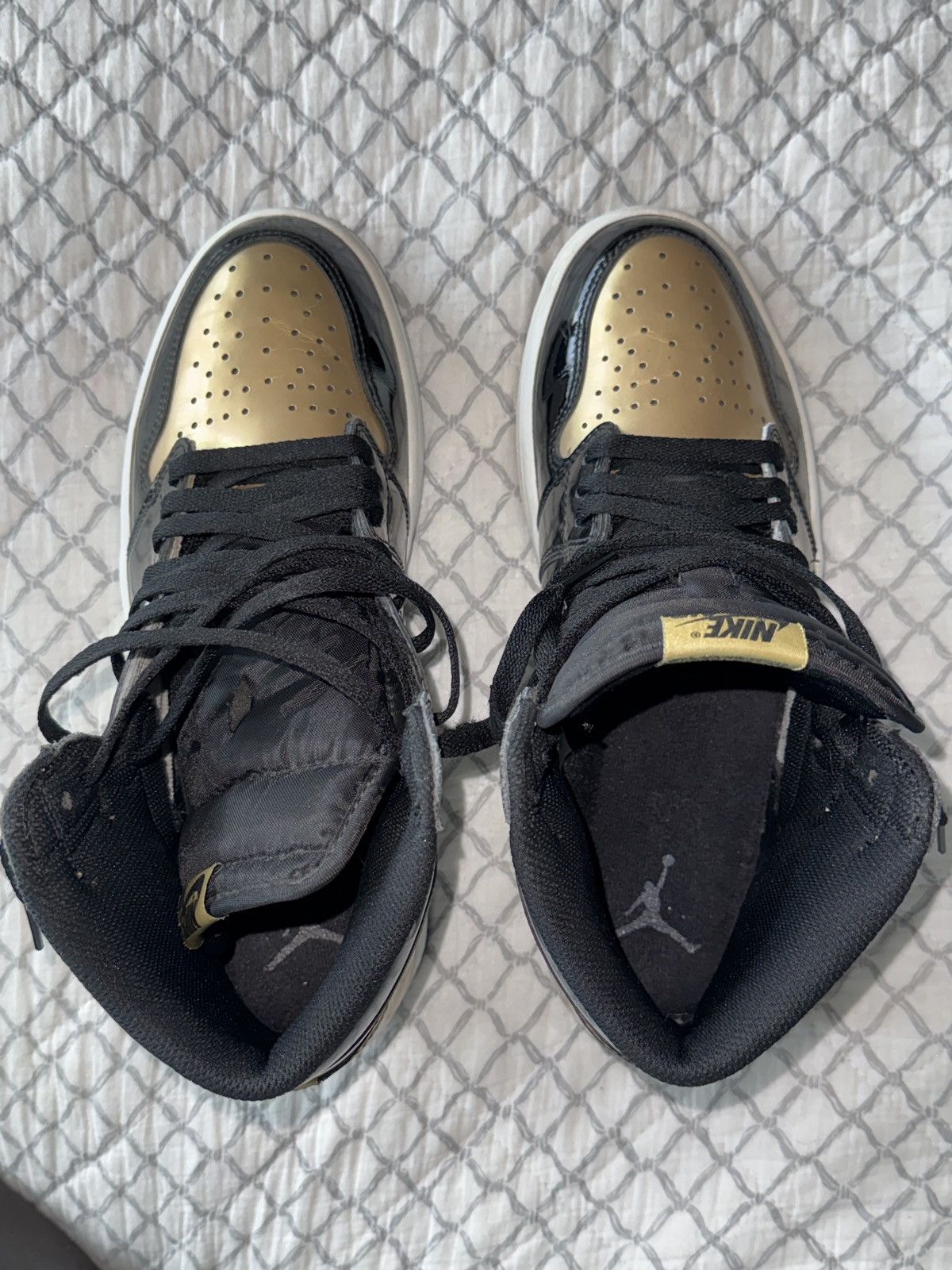 Jordan Brand Air Jordan 1 Retro High NRG ‘ Patent Gold Toe ’ Size US 10 / EU 43 - 3 Thumbnail
