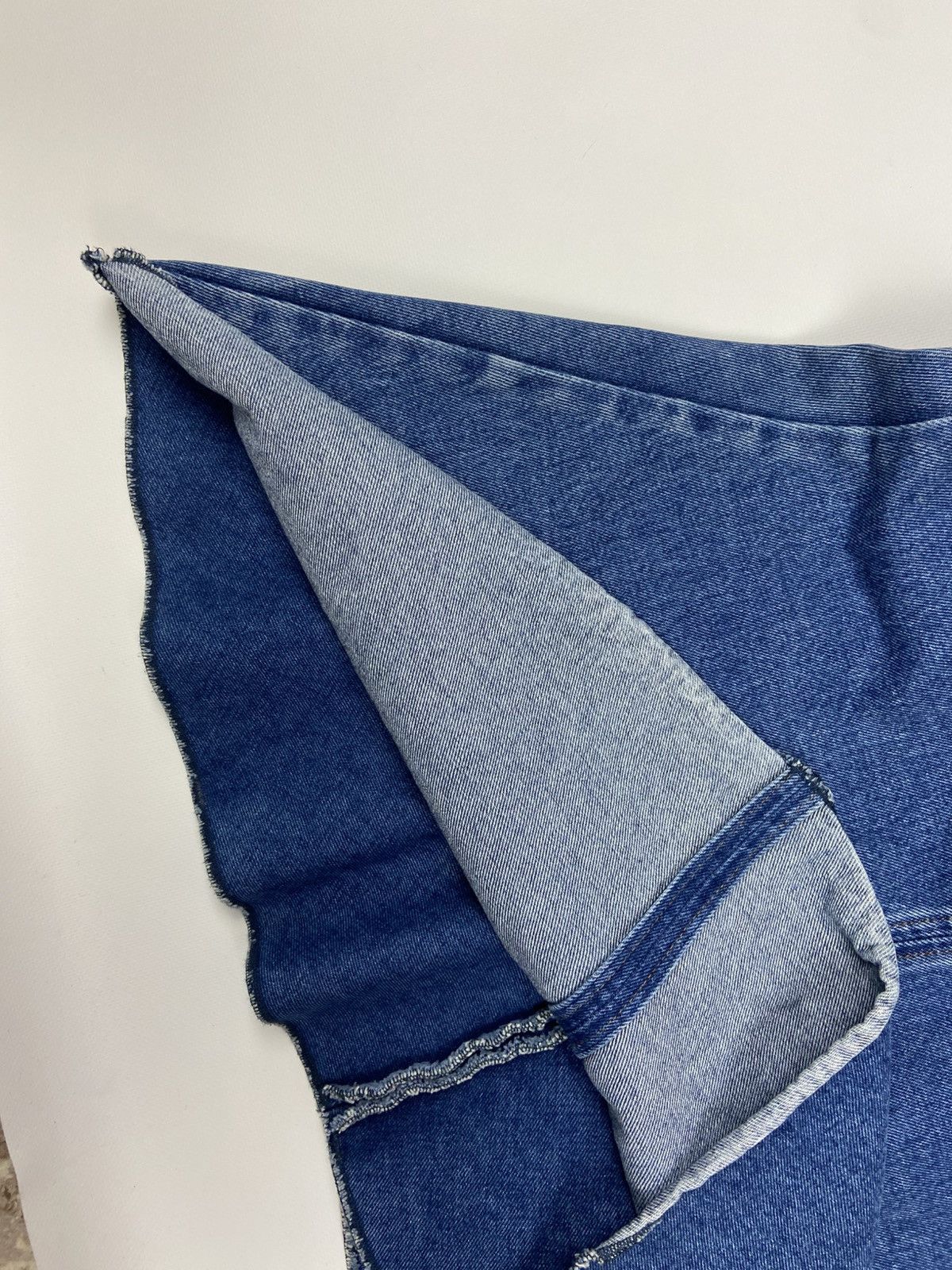 Balenciaga BALENCIAGA GODET PEPLUM-STYLE DENIM KNEE LENGHT SKIRT SZ 38 Size 26" / US 2 / IT 38 - 9 Thumbnail