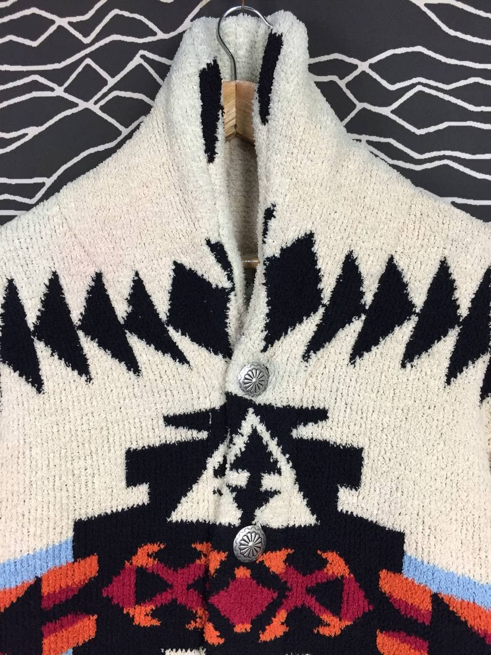 Vintage Life is Mocoa's Aztec Native Shawl Collar Cardigan Sweater Size US M / EU 48-50 / 2 - 4 Thumbnail