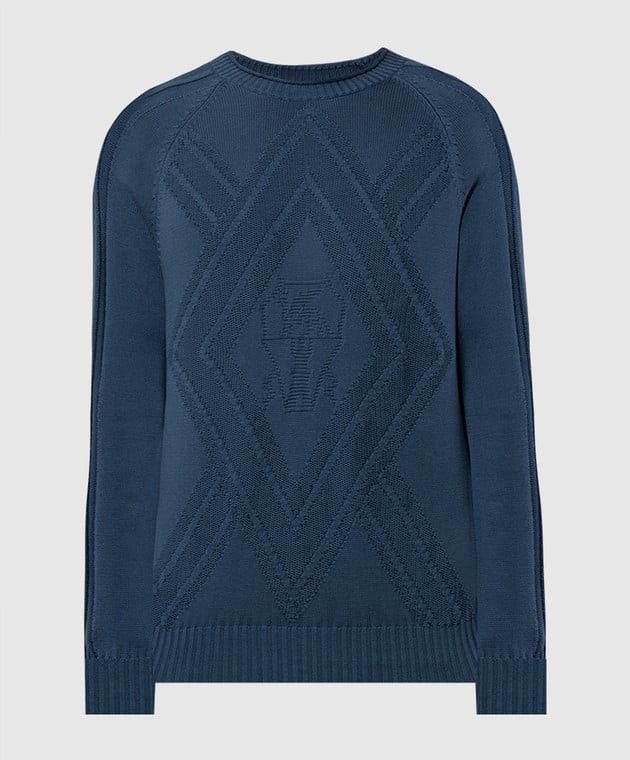 Brunello Cucinelli o1w1db10925 Sweater in Blue Size US M / EU 48-50 / 2 - 1 Thumbnail