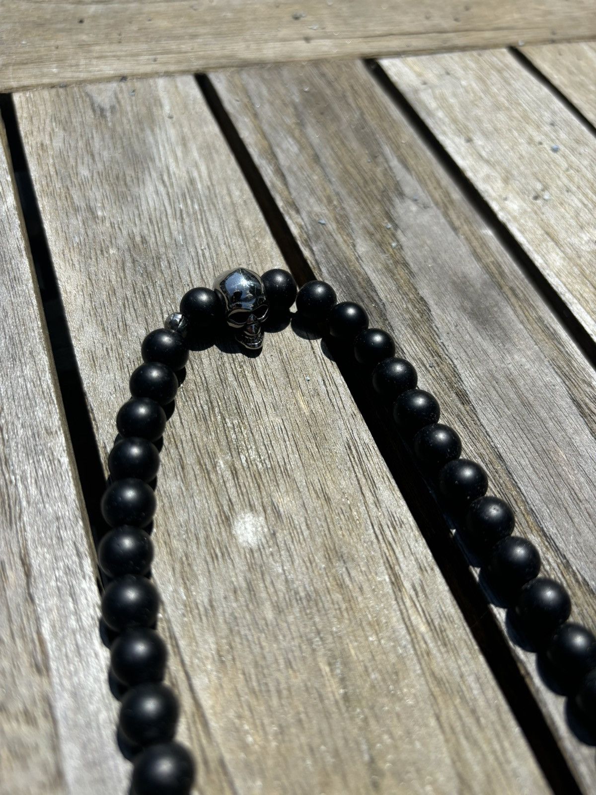 Vintage Black Rosary-like Cross Necklace Size ONE SIZE - 3 Thumbnail