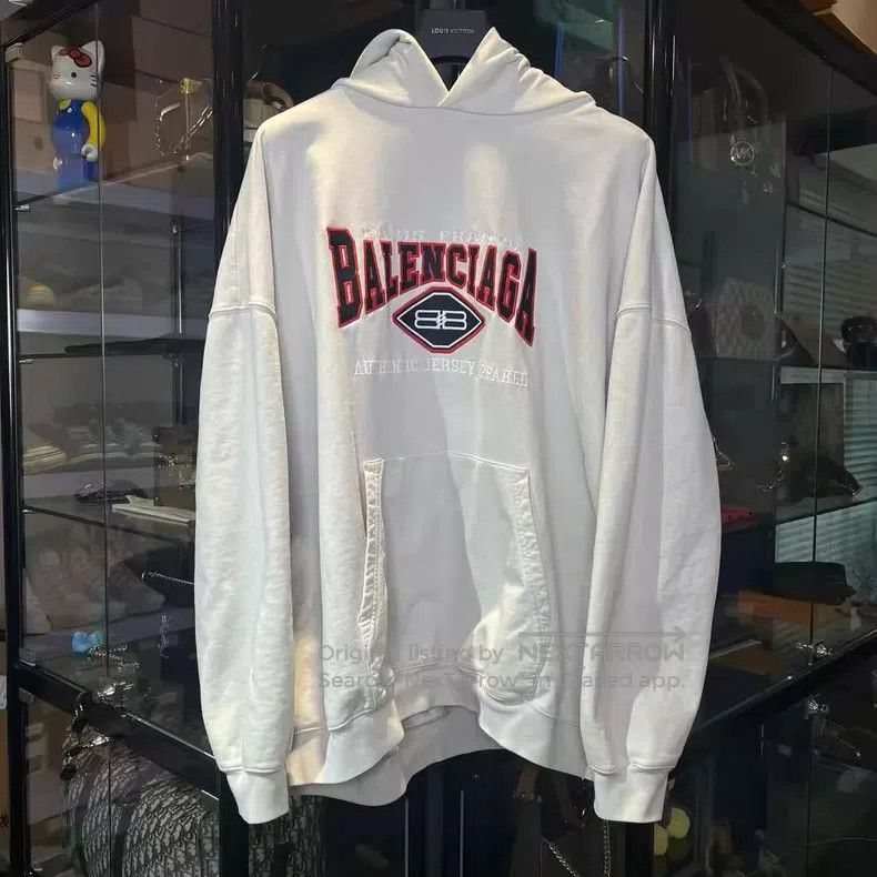 Balenciaga Double B Embroidered Sweatshirt with Bat Embroi