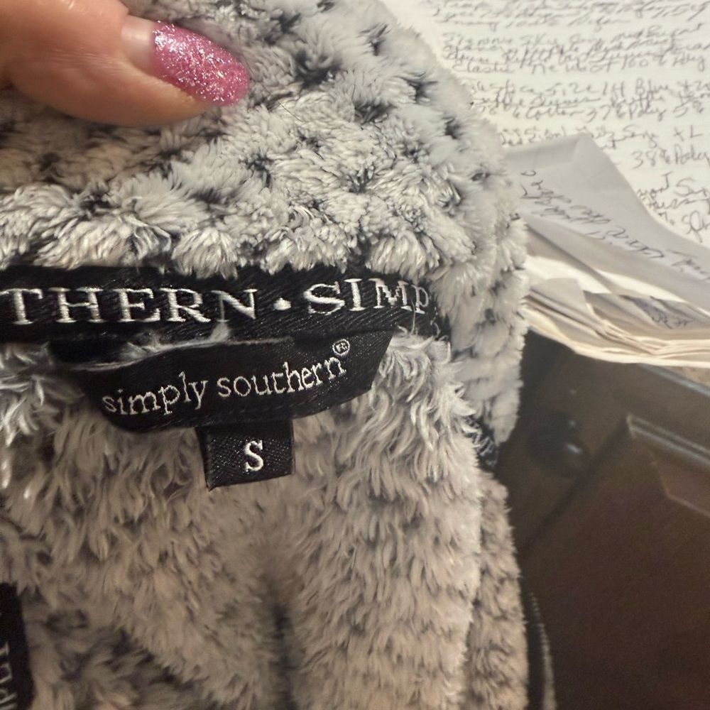 Other Simply southern white and gray zip up jacket Size S / US 4 / IT 40 - 4 Thumbnail
