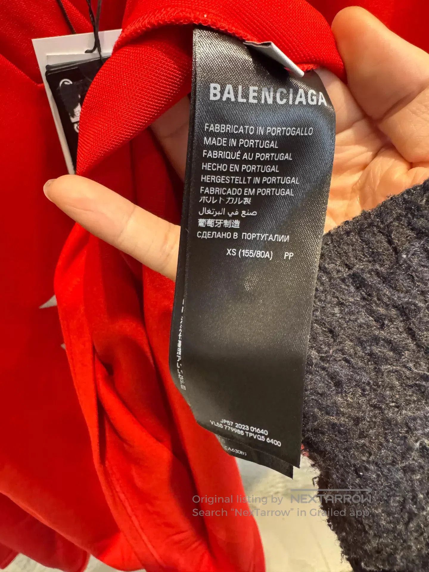 Balenciaga Red Long Sleeve V-Neck Shirt. Size US XS / EU 42 / 0 - 3 Thumbnail