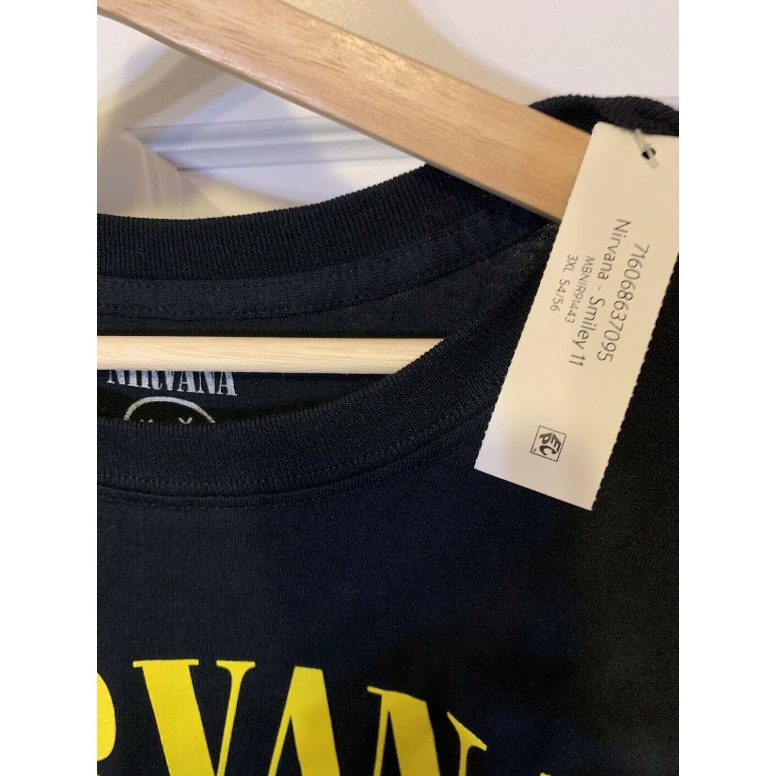 Nirvana New Nirvana Men's Sz 3XL Black Yellow Logo Short Sleeve T-Sh Size US XXL / EU 58 / 5 - 4 Thumbnail