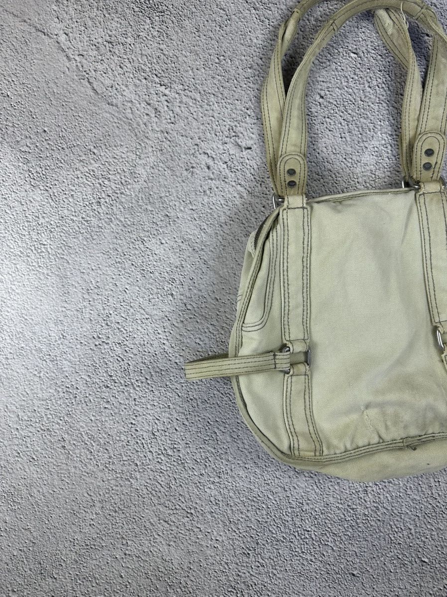 Diesel Diesel Round Canvas Tote “Still Brave” Y2K Bag Faded Japan Size ONE SIZE - 10 Thumbnail