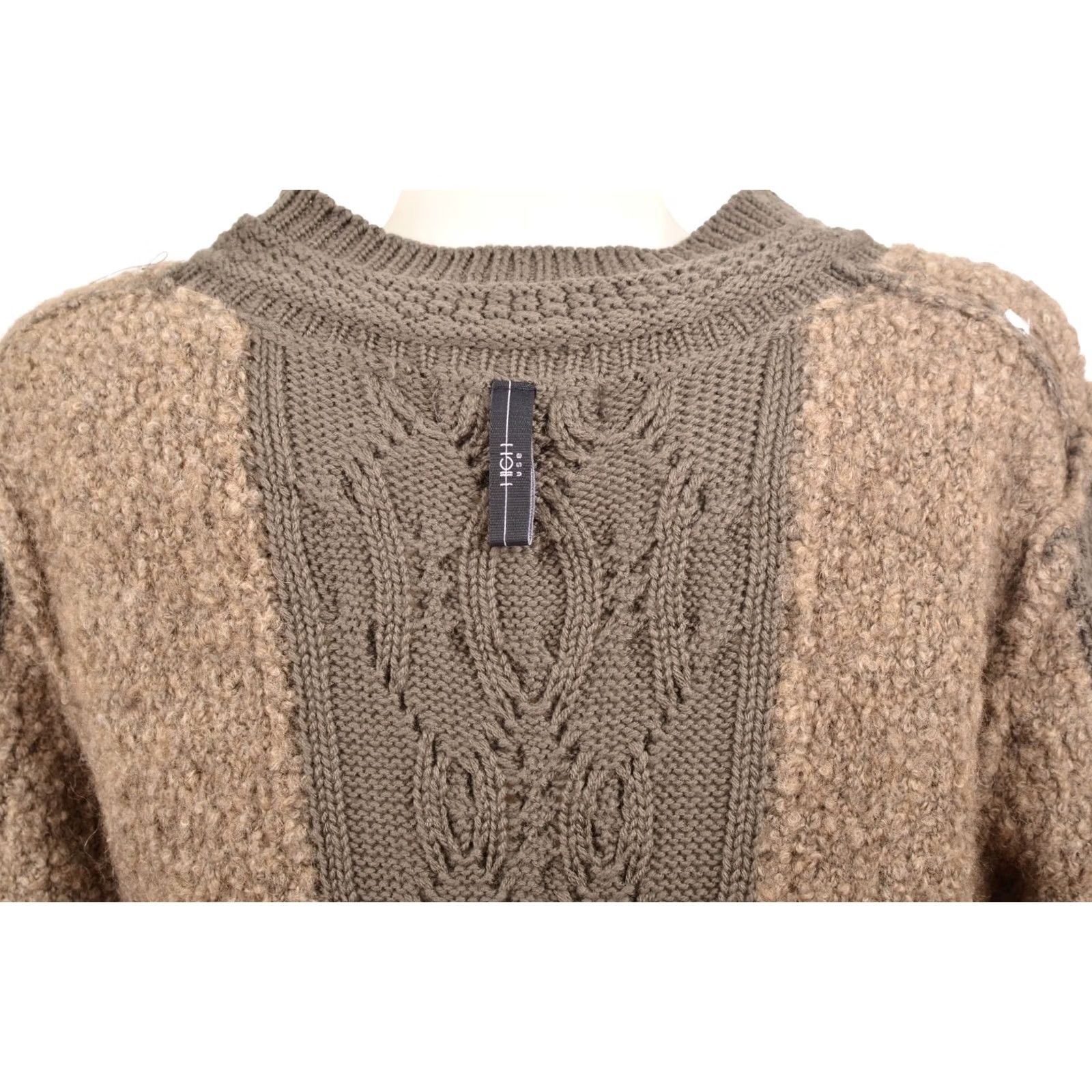 Vintage High Use Whip Up Wool Blend Mixed Fabrics Designer Sweater Made in Italy Size M, Gray, Womens, Pullover, Size M Size M / US 6-8 / IT 42-44 - 5 Thumbnail