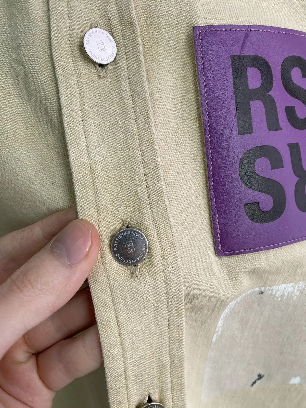 Raf Simons × Vintage Vintage Raf Simons 15SS Two Pocket RS Walker Patch Shirt Size US L / EU 52-54 / 3 - 14 Thumbnail