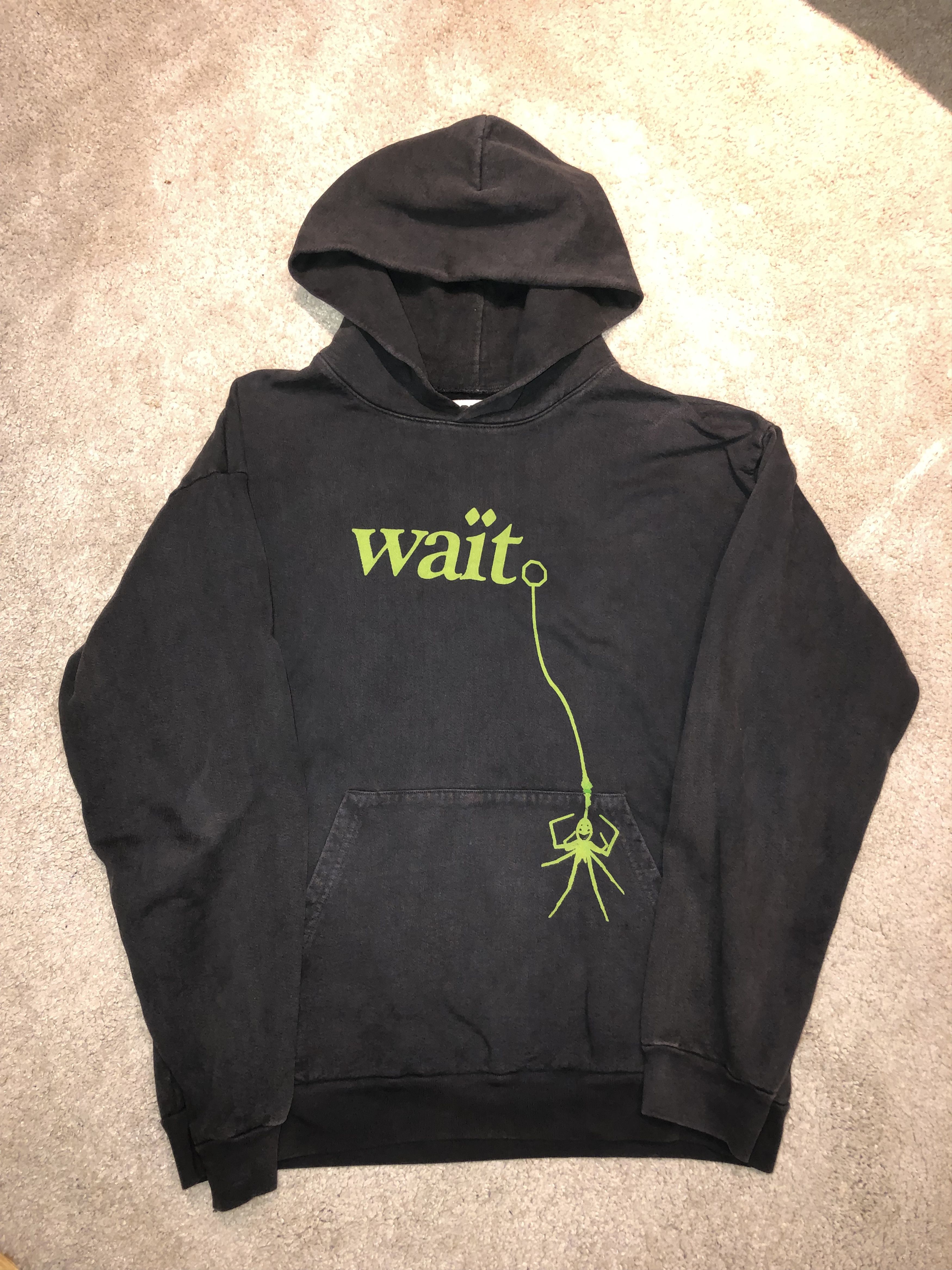 Sp5der Wait charcoal hoodie Size US XL / EU 56 / 4 - 1 Thumbnail