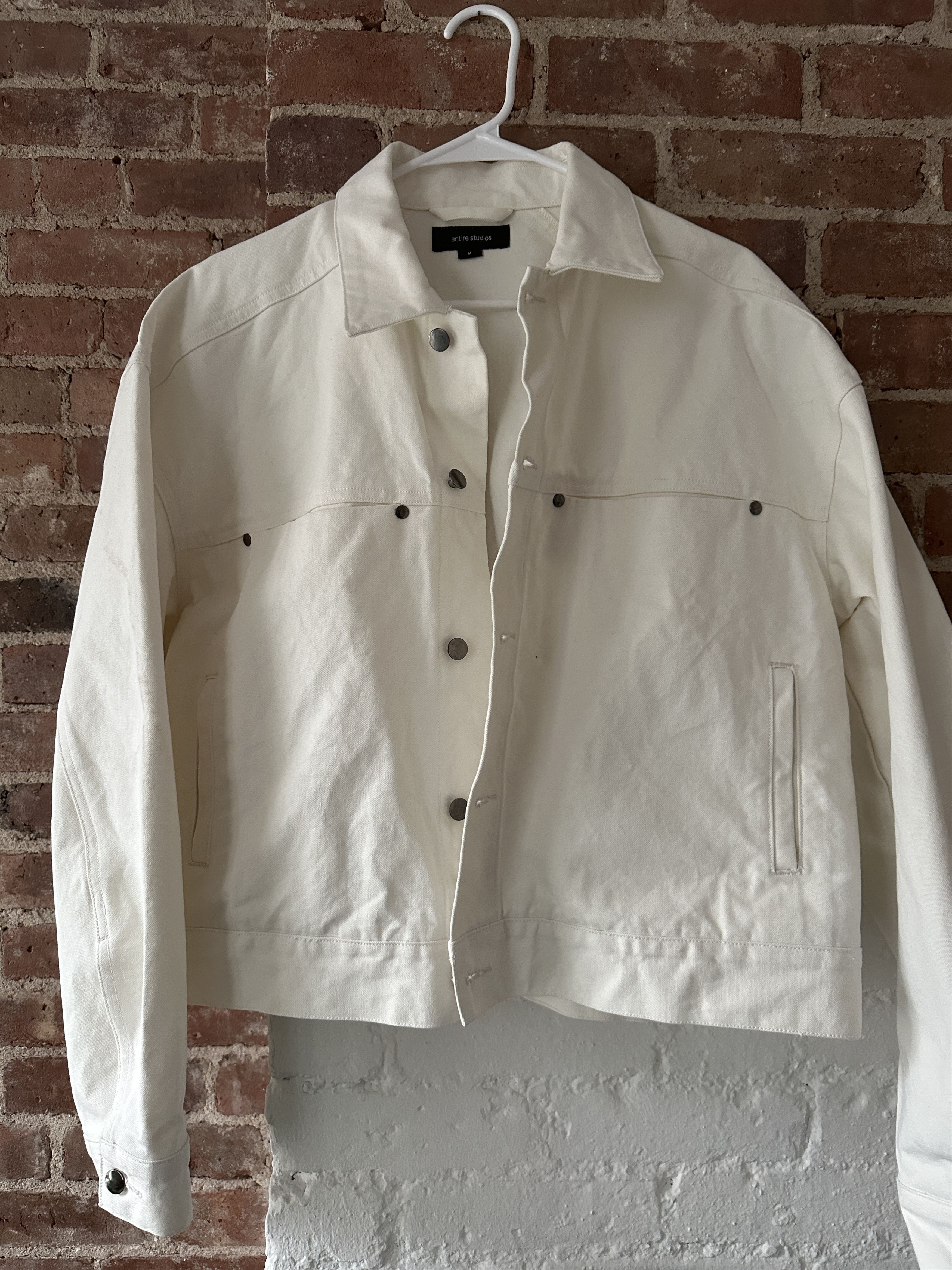Entire Studios entire studios gem denim jacket bone Size US M / EU 48-50 / 2 - 1 Thumbnail