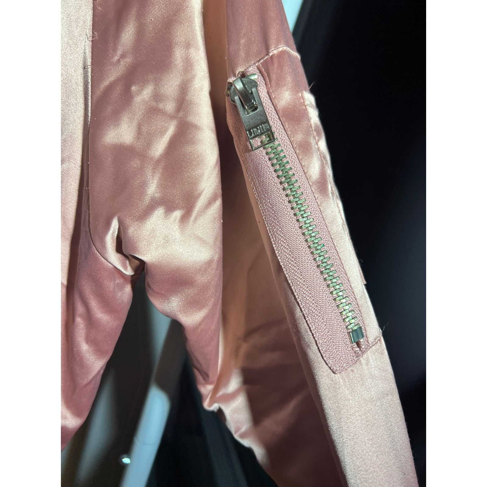 UNIF Unif X Urban Outfitters Pink Satin Bomber Jacket Size S / US 4 / IT 40 - 5 Thumbnail