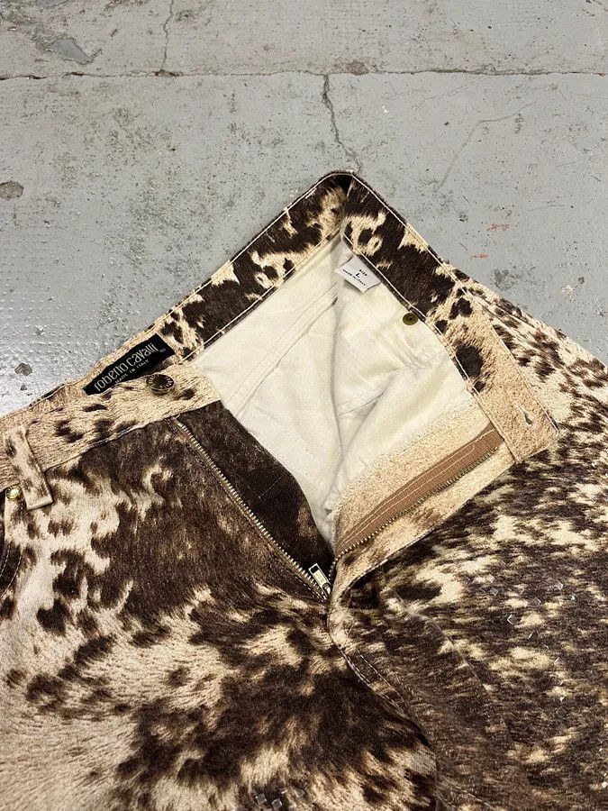 Roberto Cavalli FW1999 Roberto Cavalli Fur Movement Cow Print Beige Pants Size US 32 / EU 48 - 9 Thumbnail