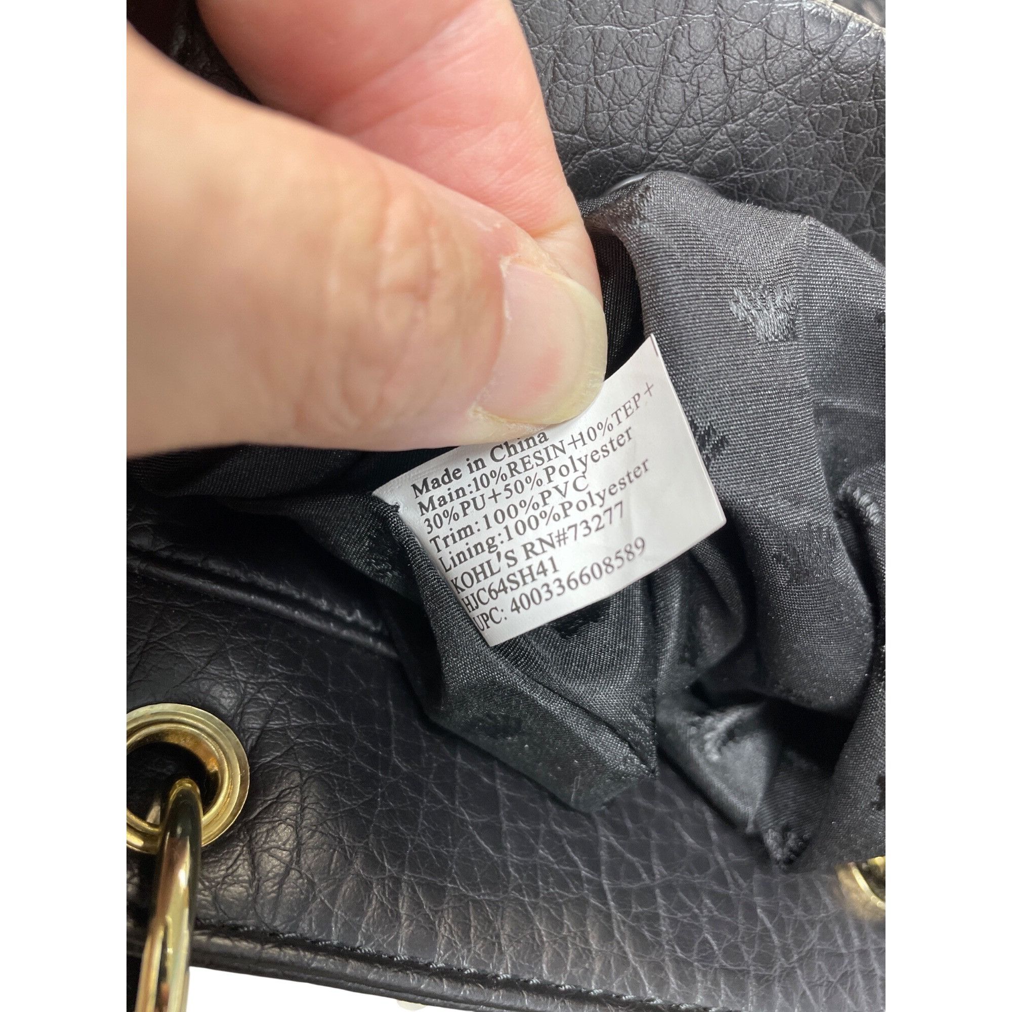 Juicy Couture Juicy Couture Wms Black Gold Pebbled faux leather Shoulder H Size ONE SIZE - 16 Thumbnail