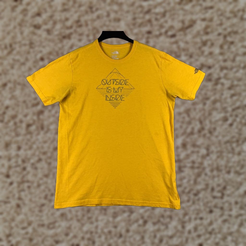 The North Face The North Face Shirt Men XL Yellow Short Sleeve Crew Neck Polyester Logo Size US XL / EU 56 / 4 - 1 Thumbnail