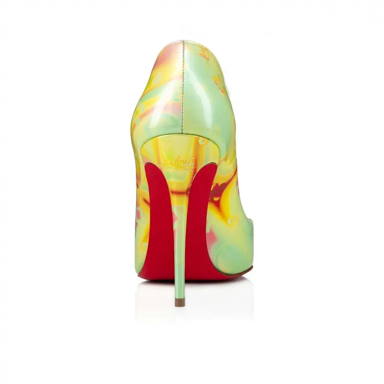 Christian Louboutin Hot Chick 100 Patent Loubi In California Heel Pump 38.5 Size US 8.5 / IT 38.5 - 10 Thumbnail