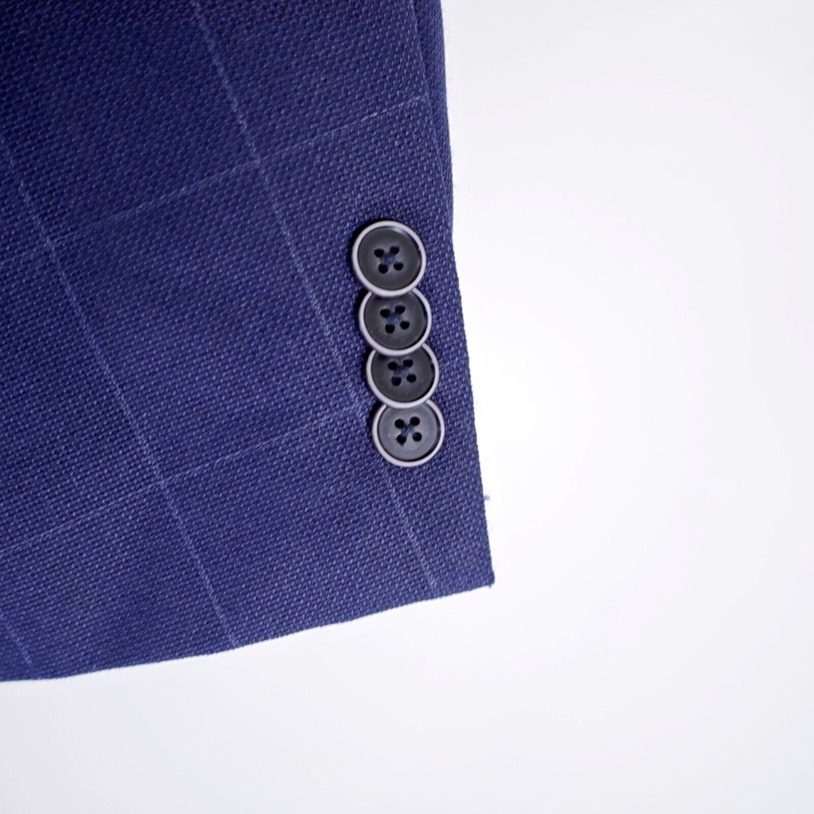 Tommy Hilfiger Tommy Hilfiger Blue Wool Polyester Unconstructed Shoulder Wi Size 42R - 4 Thumbnail