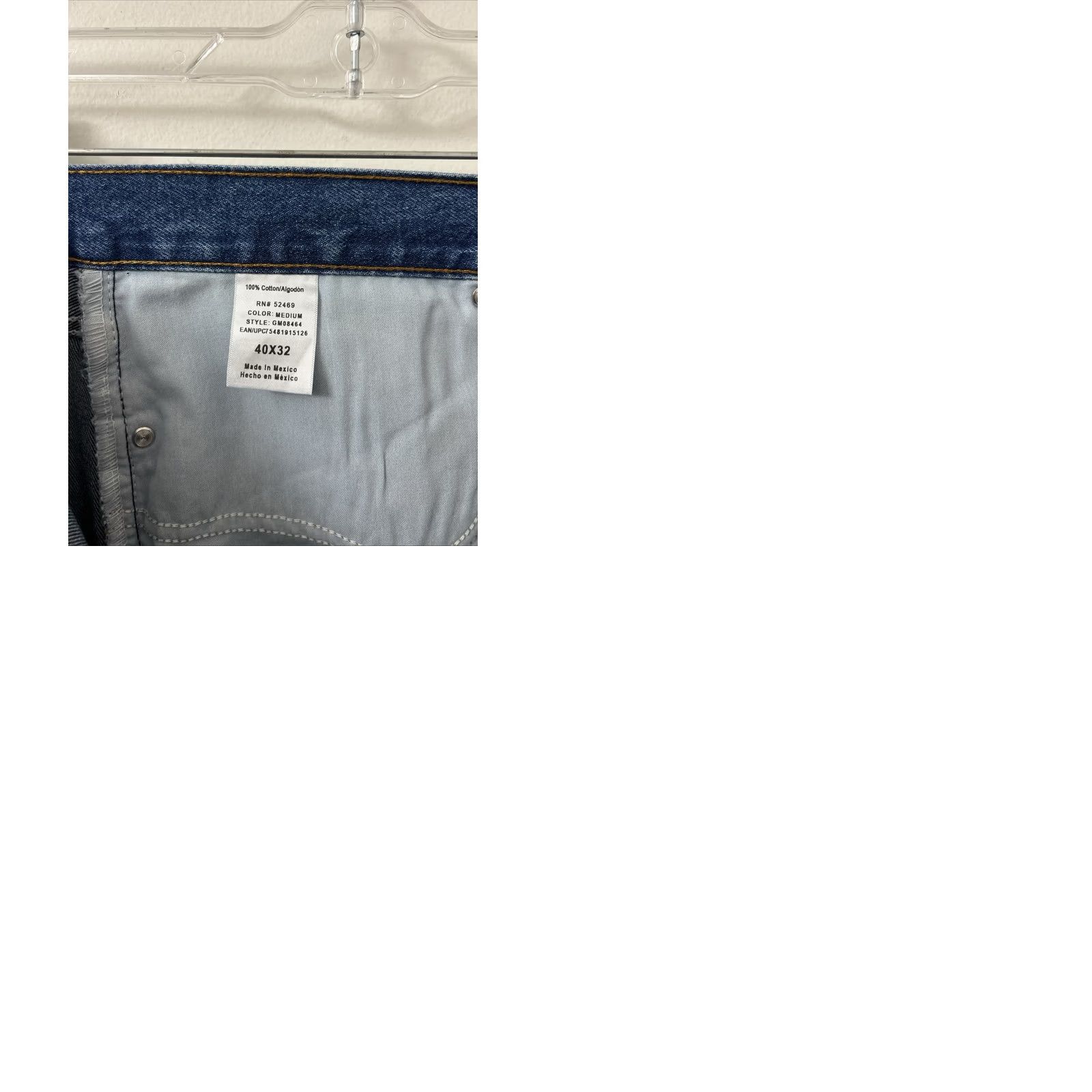 George George Jeans Mens 40x32 Blue Regular Fit Denim Pants Straight Leg 5-Pocket Zipper Button INSEAM 32 YKK Size US 40 / EU 56 - 9 Thumbnail
