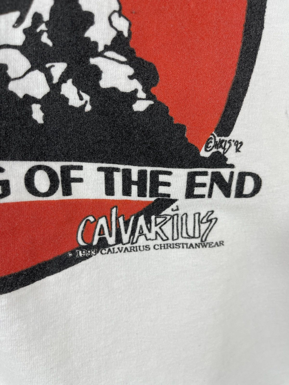 Hanes Vintage Calvarius Christianwear T-shirt 1993 Merch Hanes Size US XL / EU 56 / 4 - 13 Thumbnail