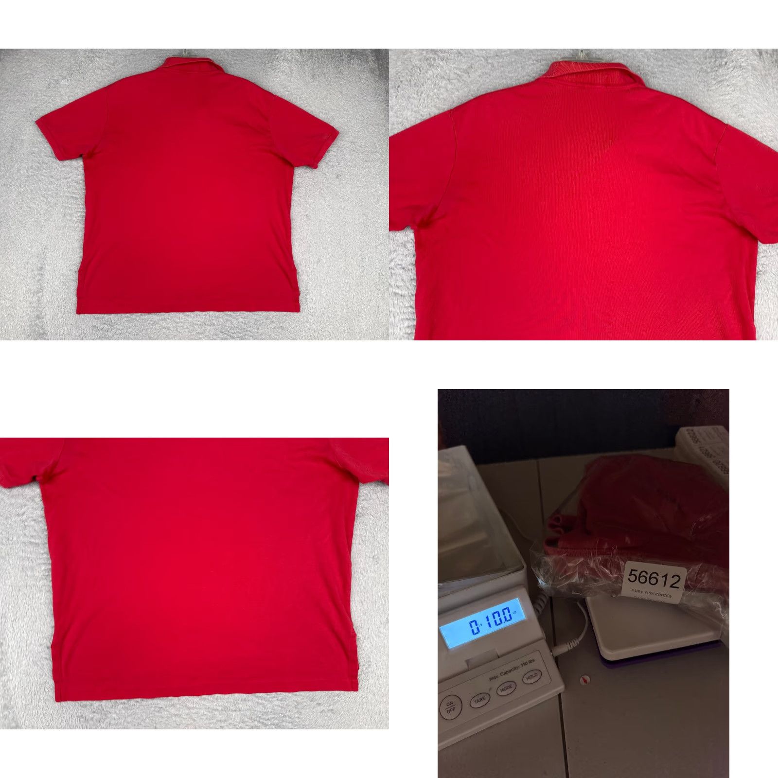 Ralph Lauren VINTAGE Ralph Lauren Polo Shirt Men L Red 100% Cotton Short Sleeve Polo Size US L / EU 52-54 / 3 - 9 Thumbnail