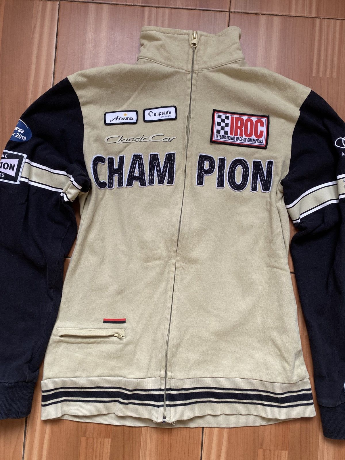 Audi Vintage Audi Champion Car IROC Beige Men’s Racing Jacket Size US S / EU 44-46 / 1 - 2 Thumbnail