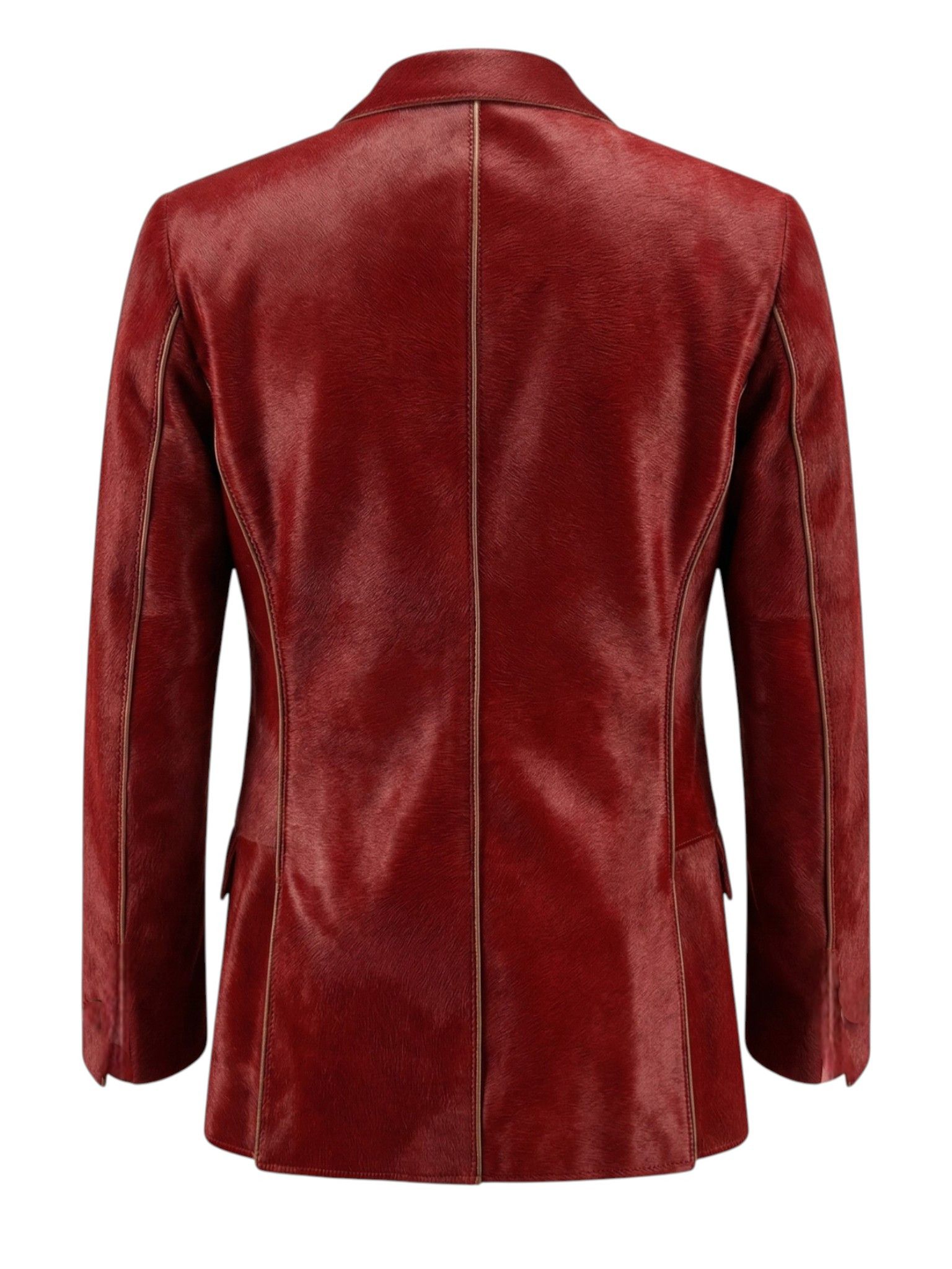 Roberto Cavalli F/W 2000 ARCHIVE PONY HAIR 3 BUTTON LEATHER JACKET Size US S / EU 44-46 / 1 - 2 Thumbnail