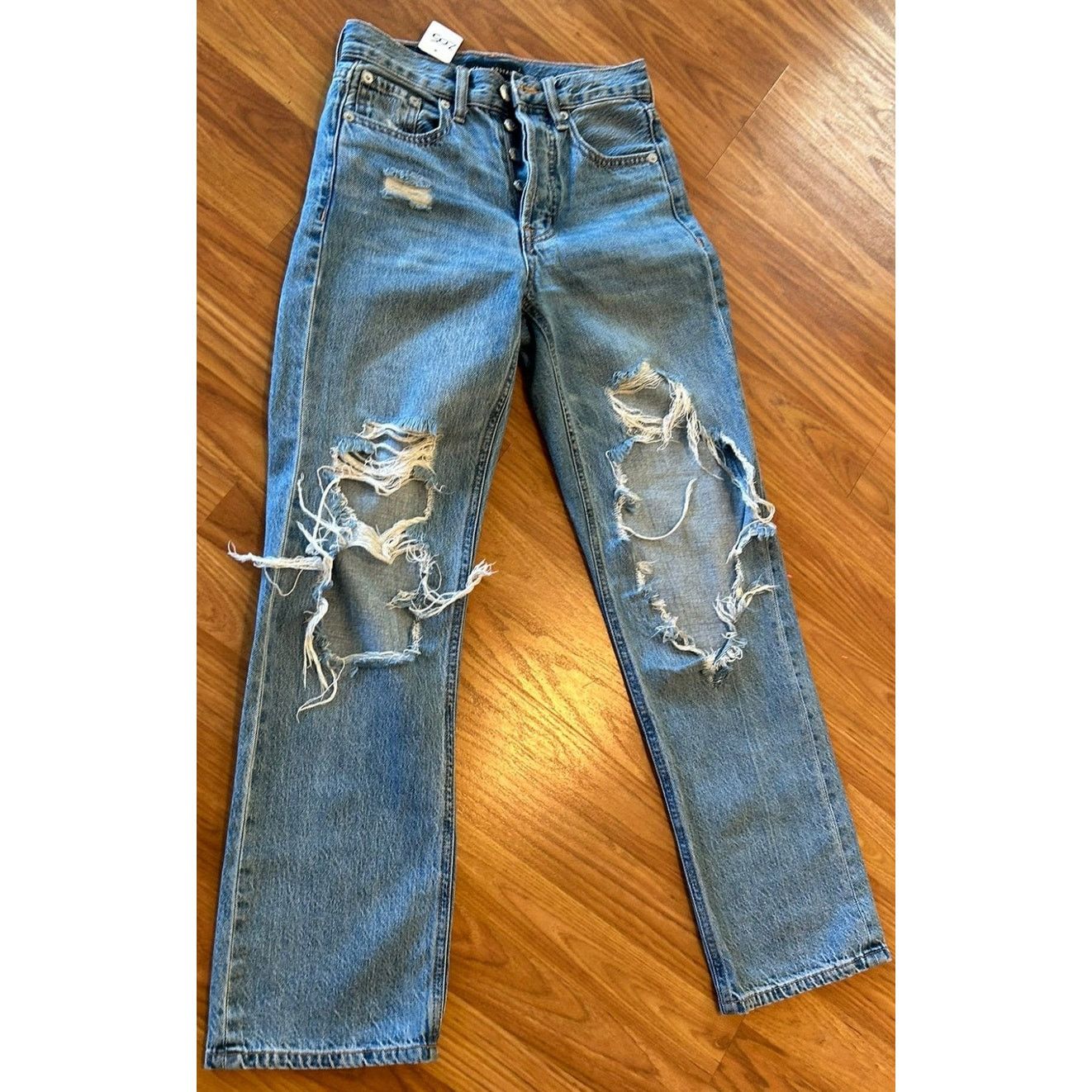 Aeropostale Vintage Aeropostale Distressed Blue Jeans - 90s Hip Hop XS Size 24" / US 00 / IT 34 - 4 Thumbnail