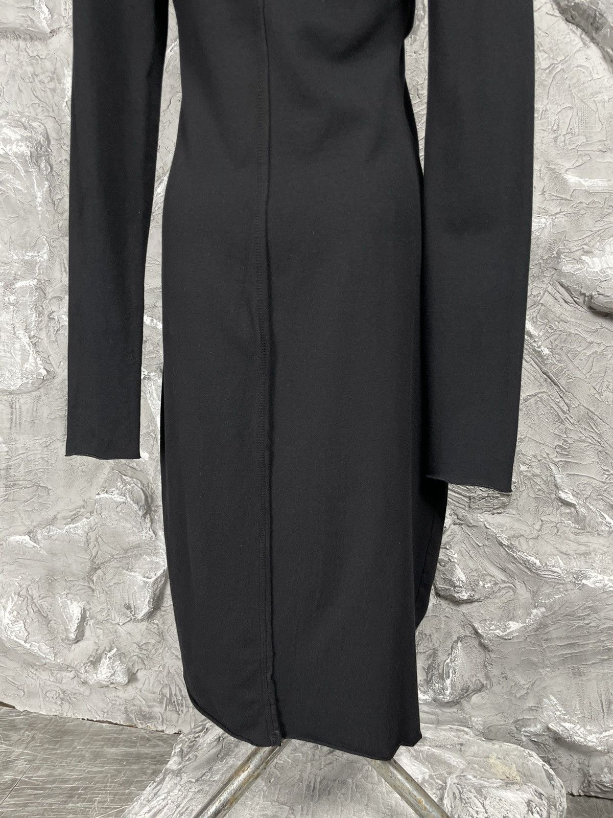 Designer × Japanese Brand Asymmetrical Cut Avant Garde Midi Dress Y2K Rick Owens Style Size S / US 4 / IT 40 - 10 Thumbnail