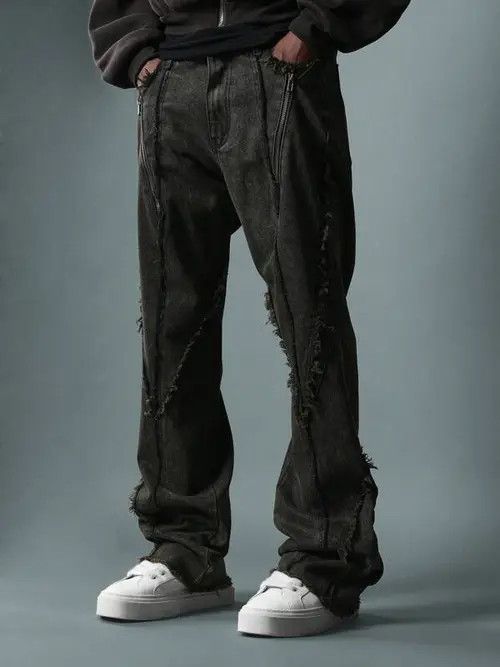 Japanese Brand × Vintage Distressed Opium PlayboiCarti Flare Jeans Size US 35 - 2 Thumbnail