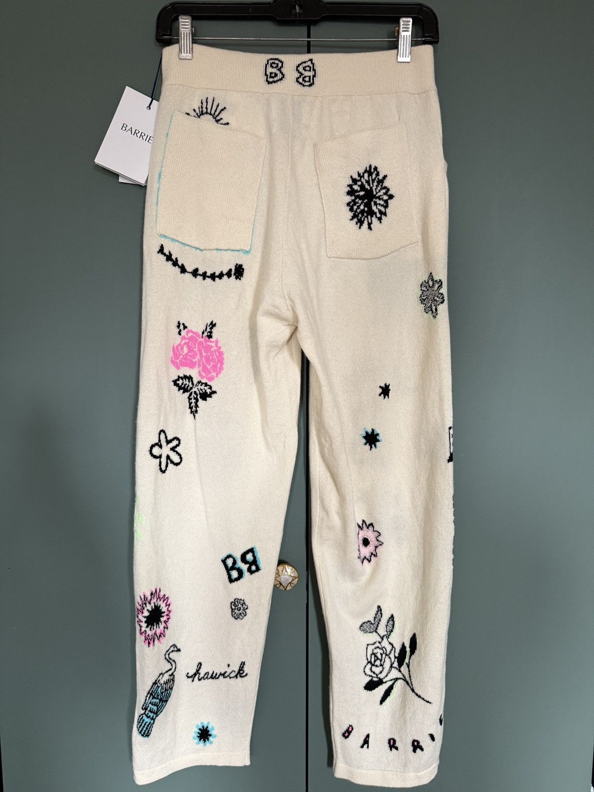 Barrie Nwt Barrie Womens Cashmere Embroidered Crystal Pants Cream Size 27" / US 4 / IT 40 - 5 Thumbnail