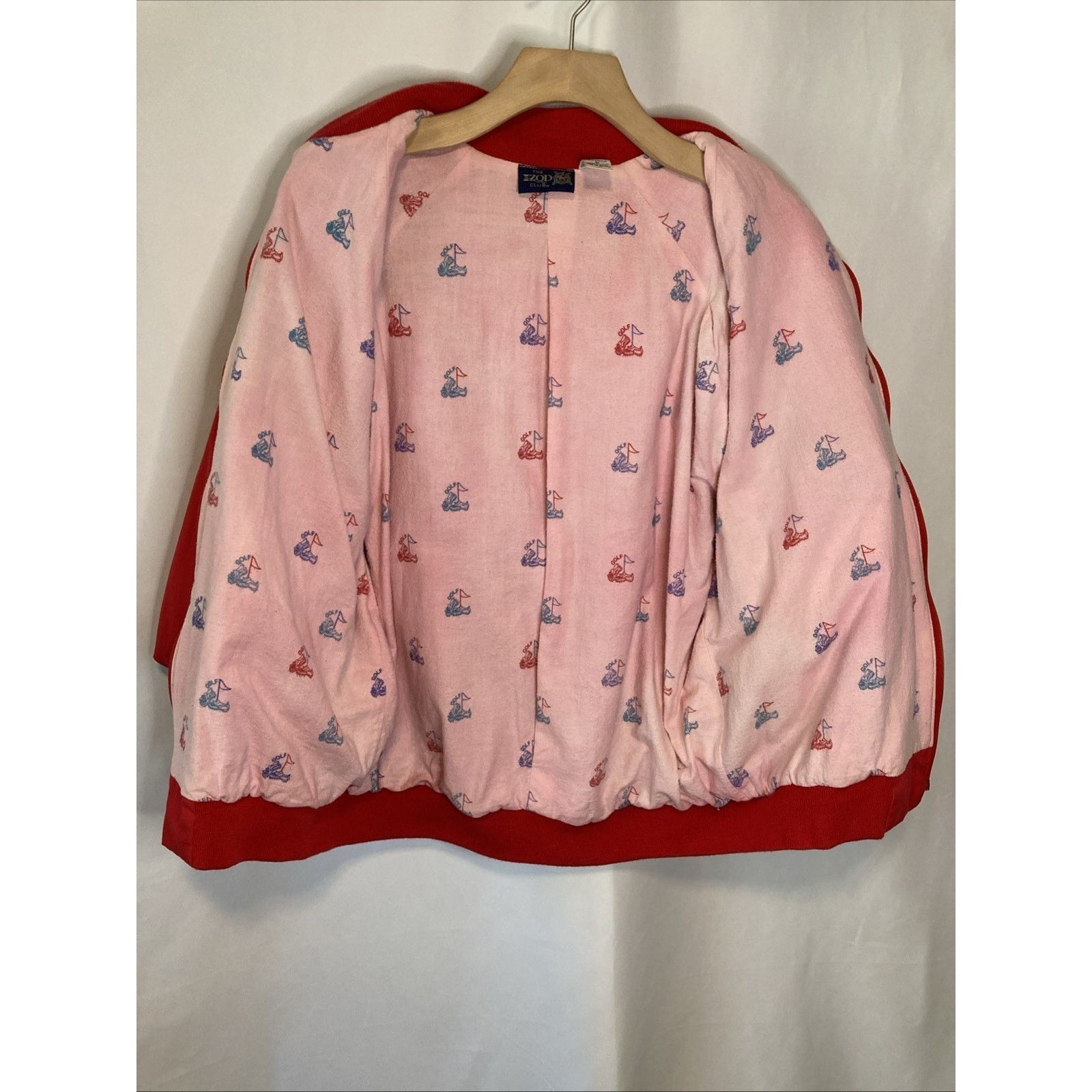Izod VTG Izod Club Jacket Mens M Red Zip Golf Lined Bomber 80s Size US M / EU 48-50 / 2 - 8 Thumbnail