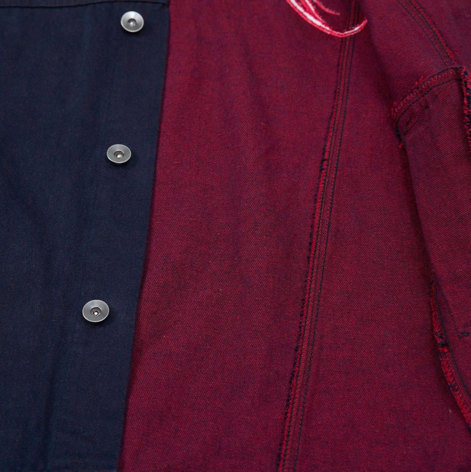 Japanese Brand Navy Slim Fit Denim Jacket, Button-Front Outerwear Size US M / EU 48-50 / 2 - 4 Thumbnail