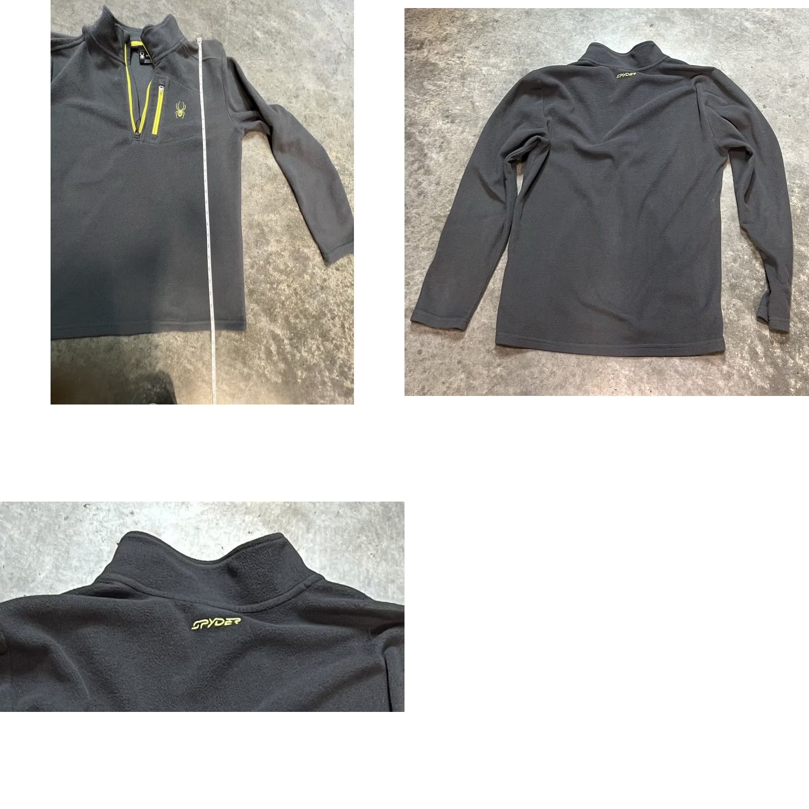 Spyder Spyder Jacket Mens M Gray With Yellow Accent Logo Windbreaker Outdoor Adults Size US M / EU 48-50 / 2 - 8 Thumbnail
