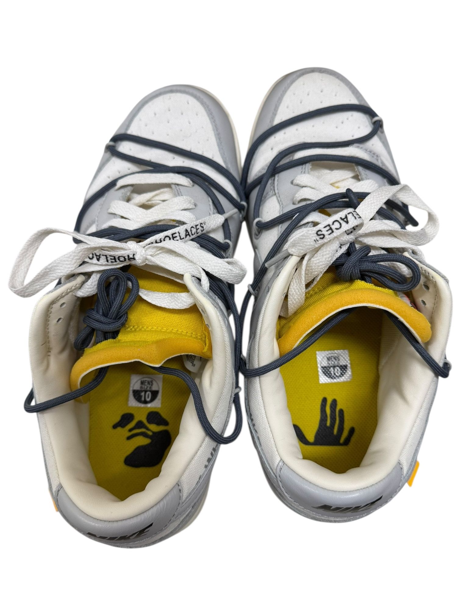 Nike × Off-White Nike Off-White Grey, White & Yellow Dunk 41 of 50 Mens 10 Size US 10 / EU 43 - 6 Thumbnail