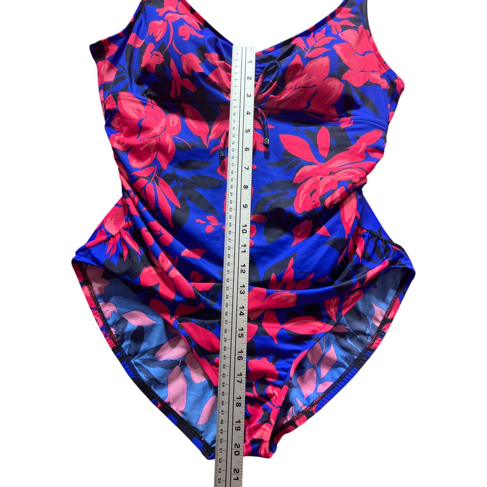 Other Aqua Green - Women's UPF 50 Cinch -Front One Piece Swimsuit- Size ONE SIZE - 8 Thumbnail