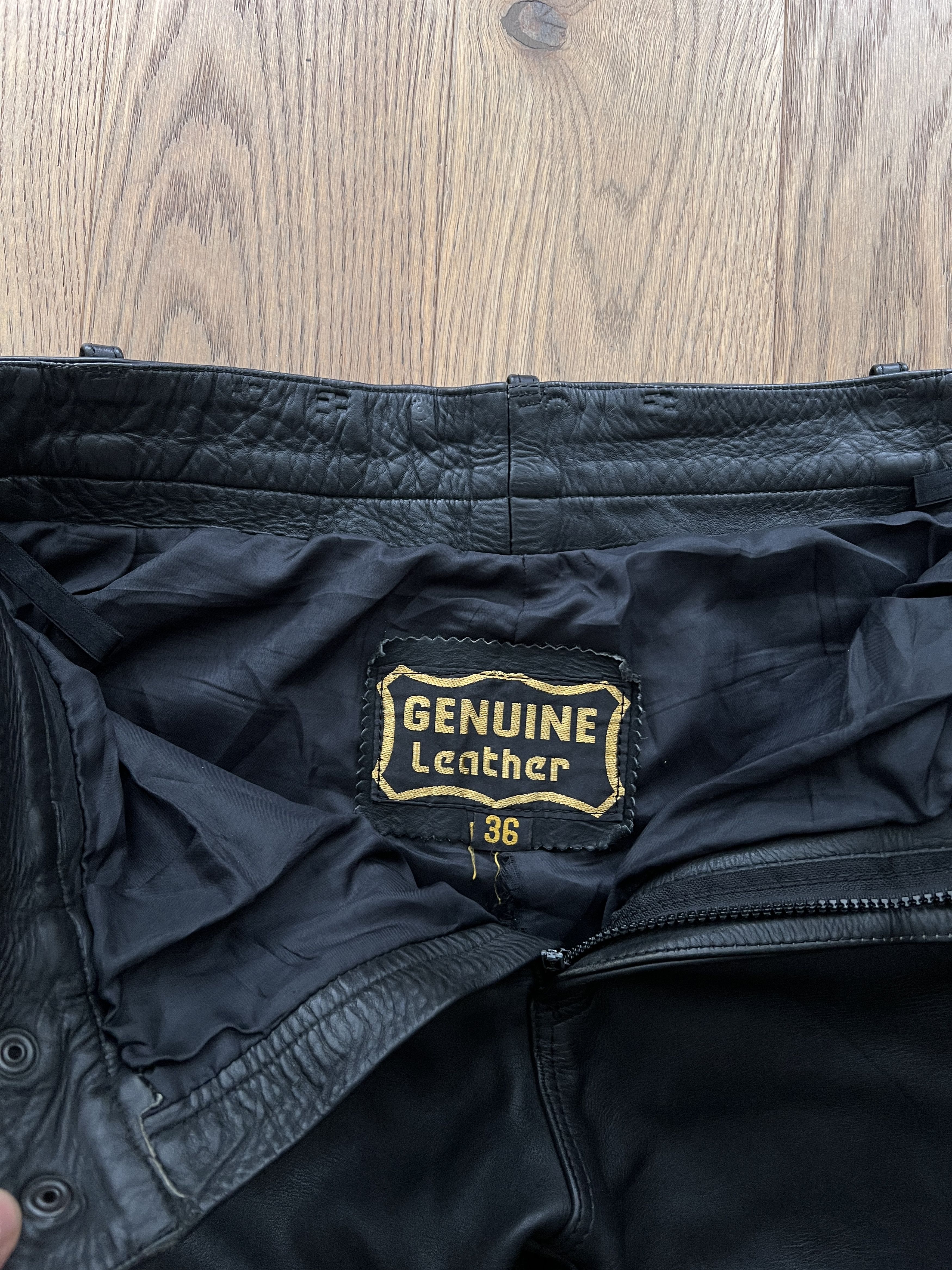 Hysteric Glamour SICK! Real leather vtg lace up pants cowboy core opium biker Size US 34 / EU 50 - 18 Thumbnail