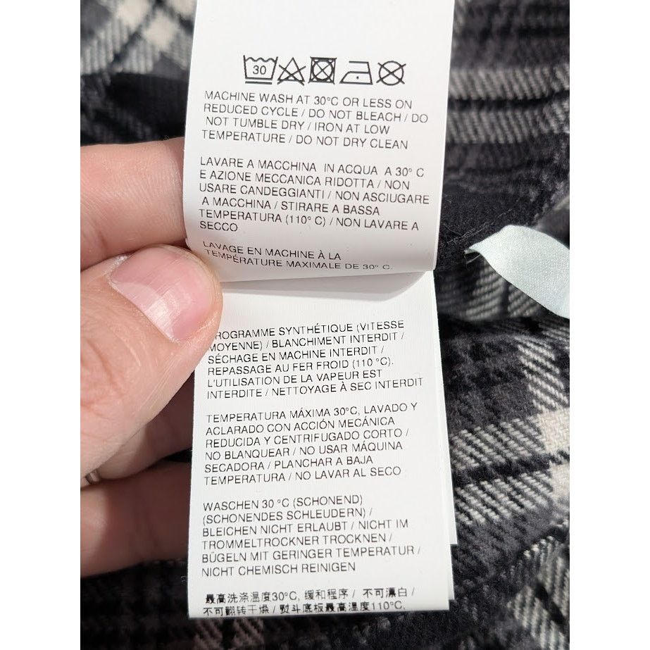 Off-White o1rshd1 Stencil Flannel Check Shirt in Black Size US S / EU 44-46 / 1 - 15 Thumbnail