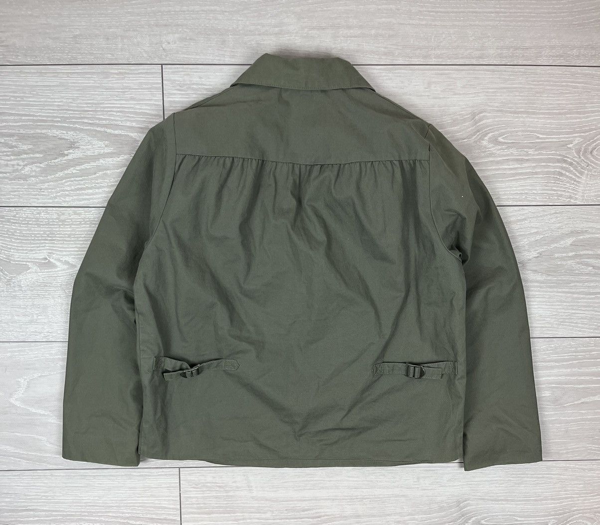 If Six Was Nine Toast Designer Green Canvas Womens Cropped Jacket Size XL / US 12-14 / IT 48-50 - 2 Thumbnail