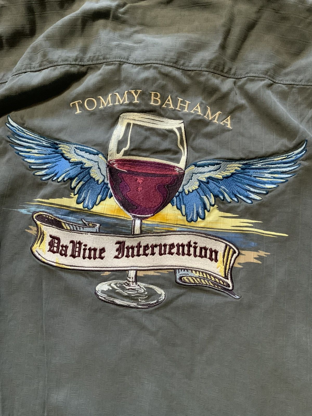 Tommy Bahama Tommy Bahama DaVine Intervention Wine Silk Loop Collar Shirt Size US XL / EU 56 / 4 - 1 Thumbnail