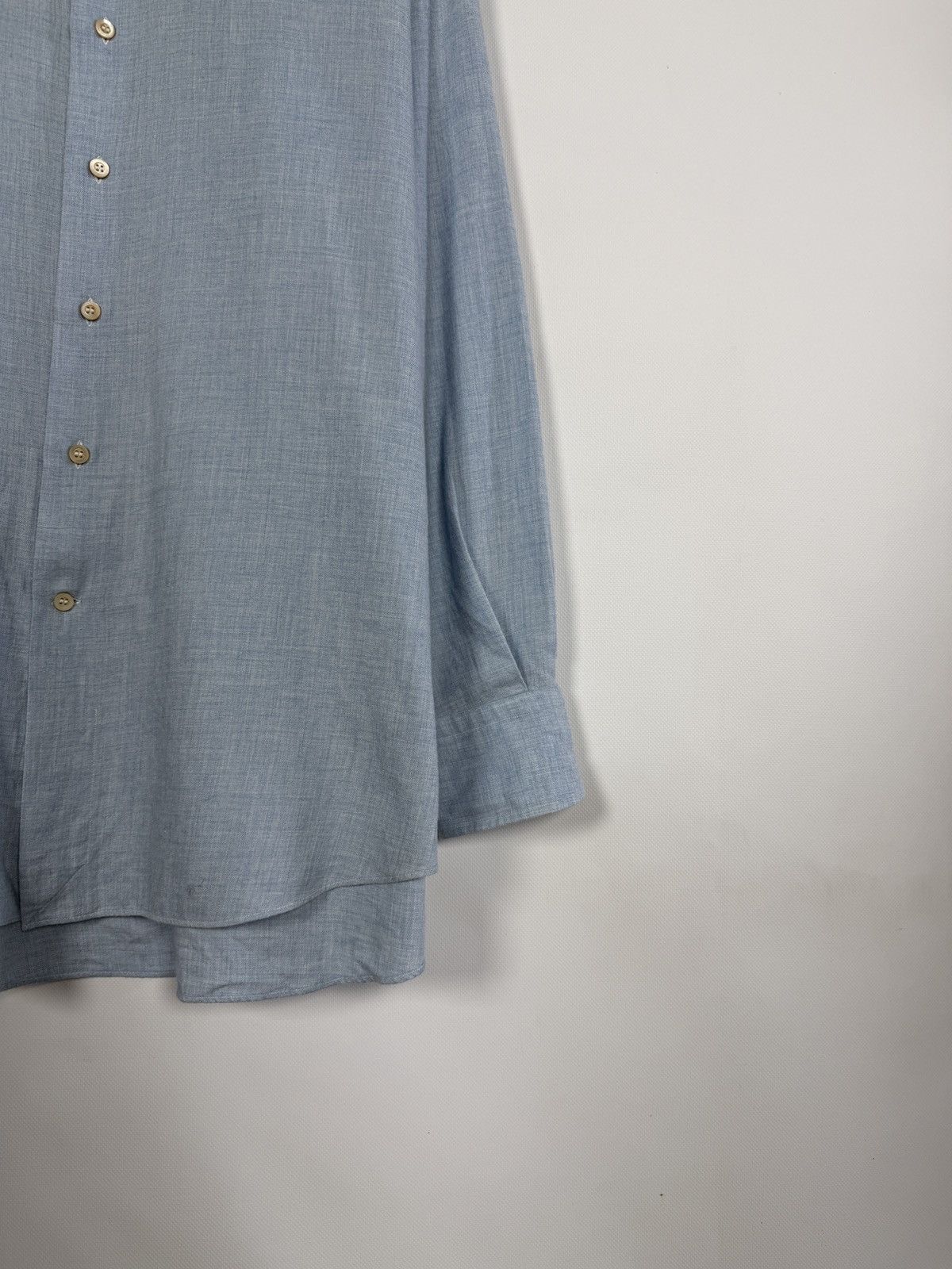 Other BRULI Swiss Made Long Sleeve Shirt Button Up Cotton / Wool Size US XL / EU 56 / 4 - 5 Thumbnail