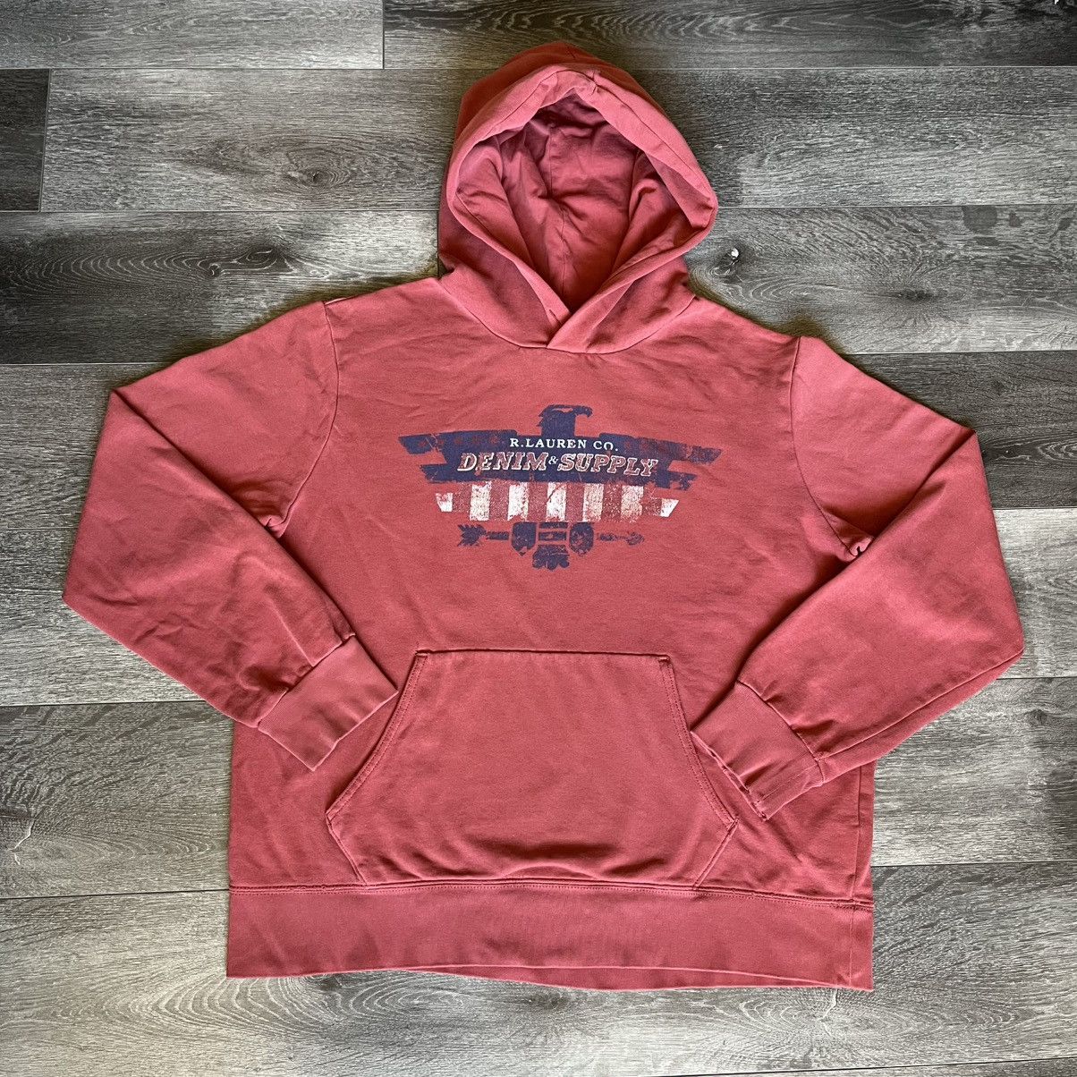 Denim & Supply Ralph Lauren Vintage Polo Ralph Lauren Denim & Supply Eagle Logo Hoodie Size US XL / EU 56 / 4 - 1 Thumbnail