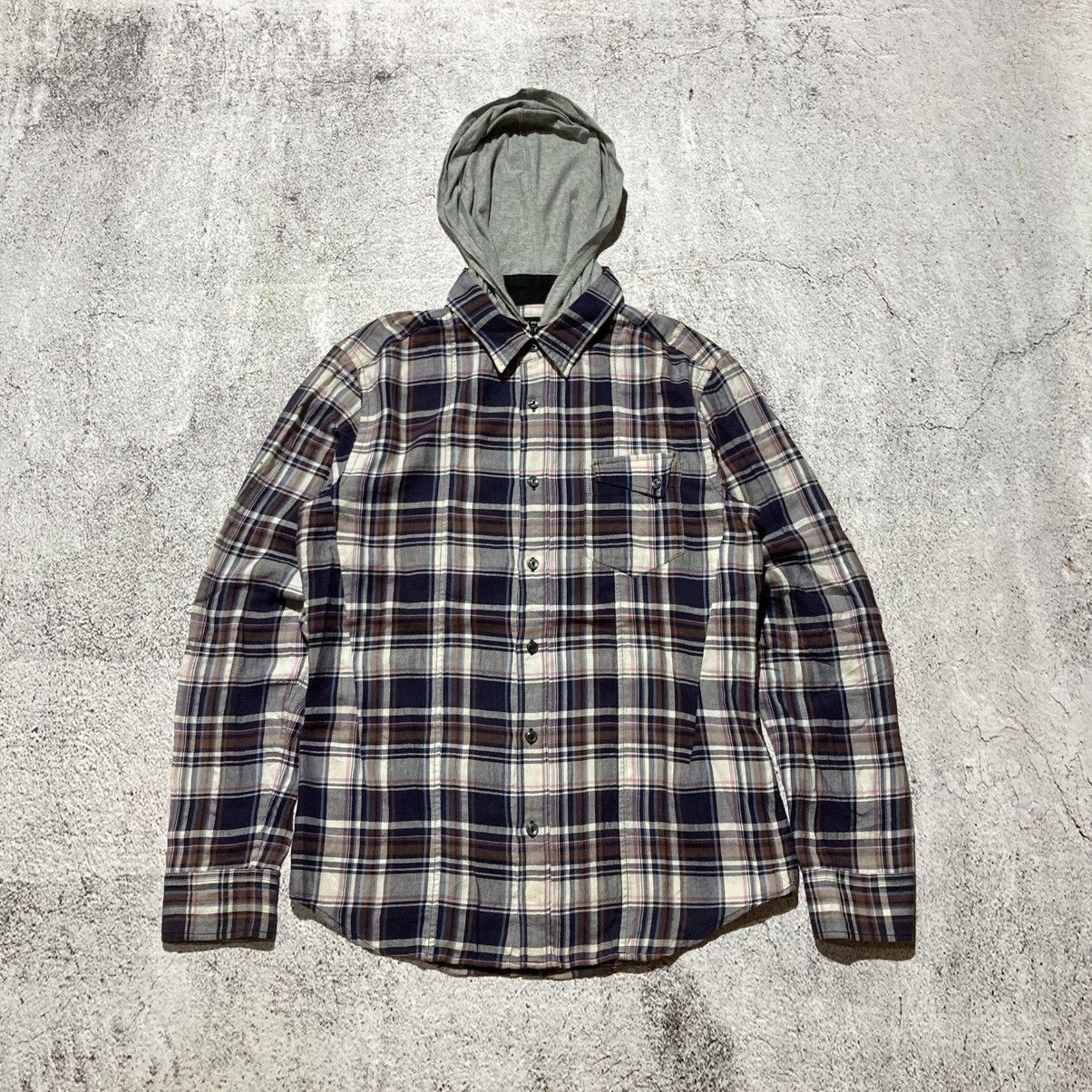 PPFM 2000s PPFM Double Layer Flanel Plaid Hoodie Lgb Punk Style Size US M / EU 48-50 / 2 - 1 Thumbnail