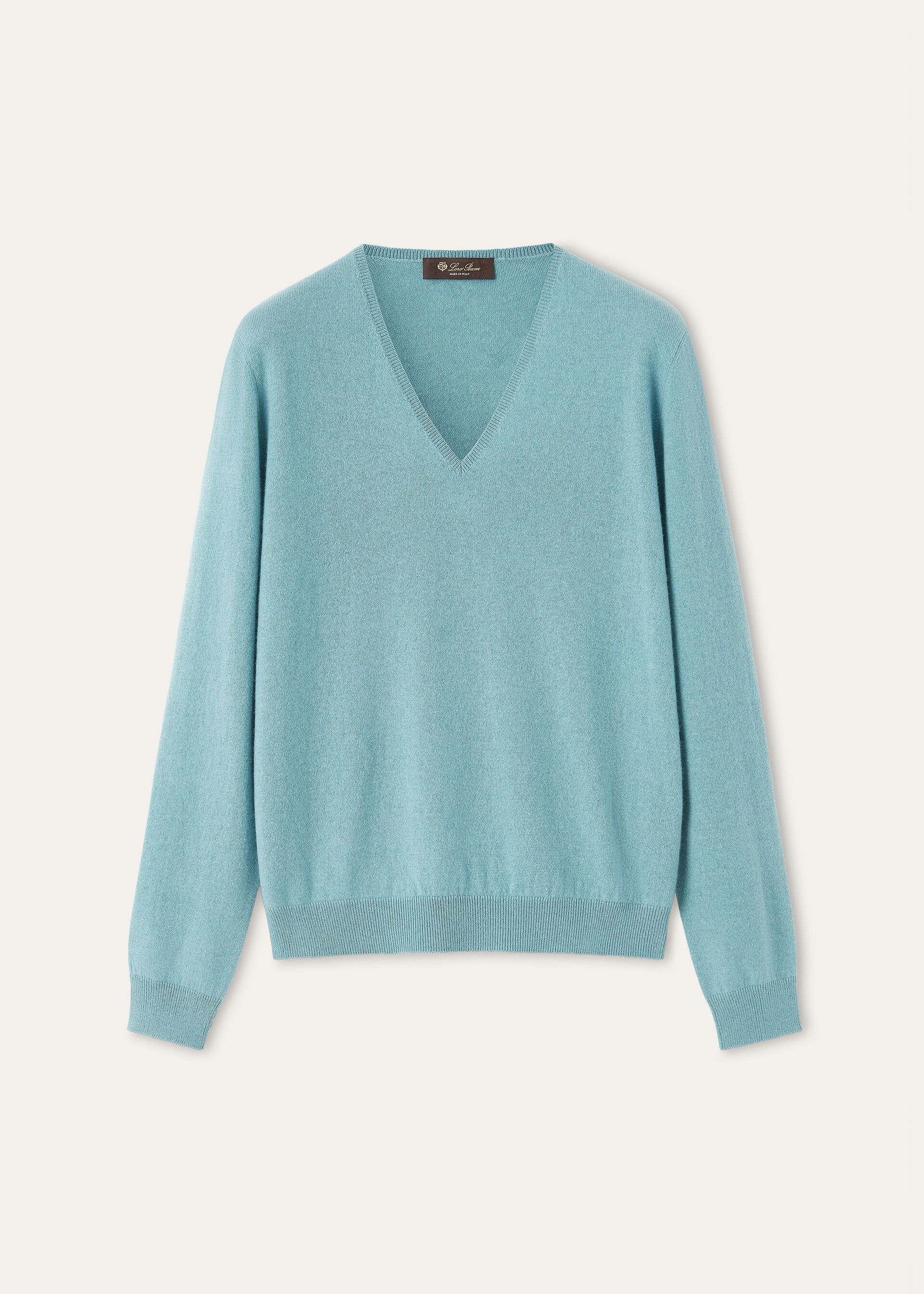 Loro Piana os11x0426 FAQ4514 Sergio Sweater in Underwater Breath Size S / US 4 / IT 40 - 1 Thumbnail