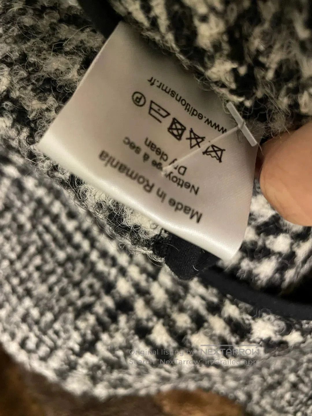 Editions M.R Men's Wool Coat with Check Pattern. Size US M / EU 48-50 / 2 - 8 Thumbnail