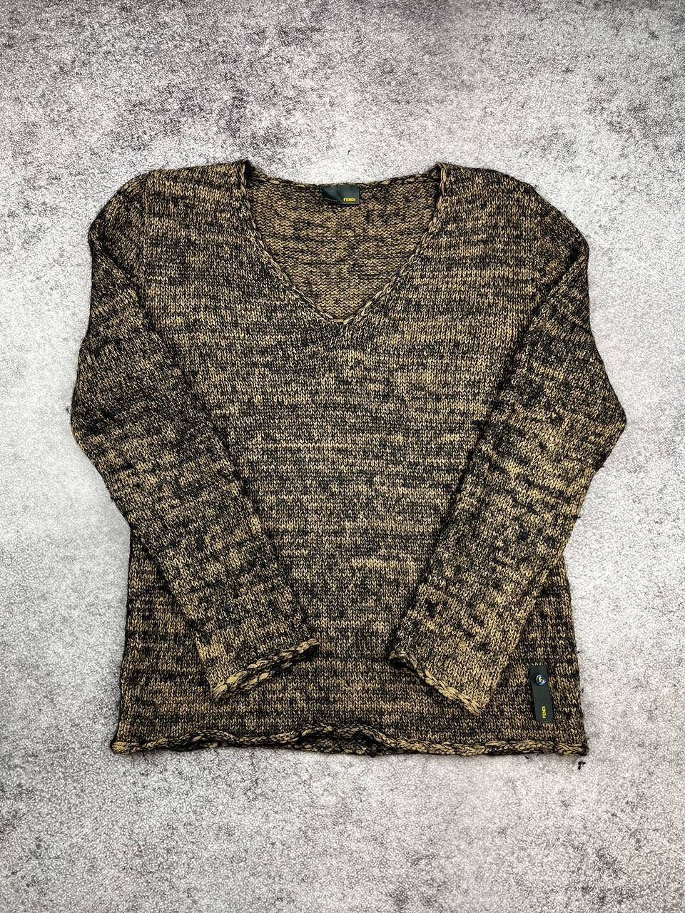 Fendi Vintage Fendi Abstract Melange Knit Jumper Archive Size US M / EU 48-50 / 2 - 4 Thumbnail